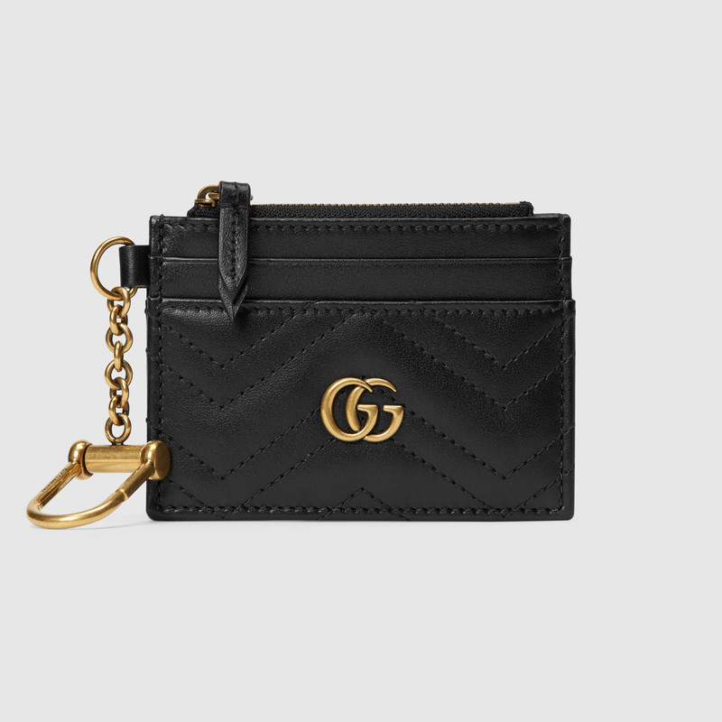 Gucci GG Marmont Keychain Wallet 627064 Black